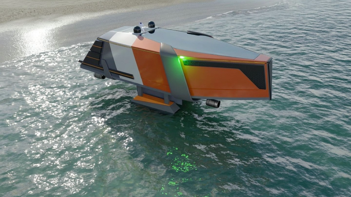 THALARK — rear three-quarter view at sea