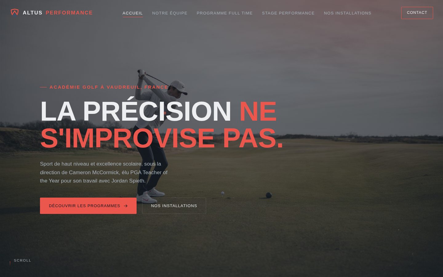Altus Performance Europe, académie golf en France
